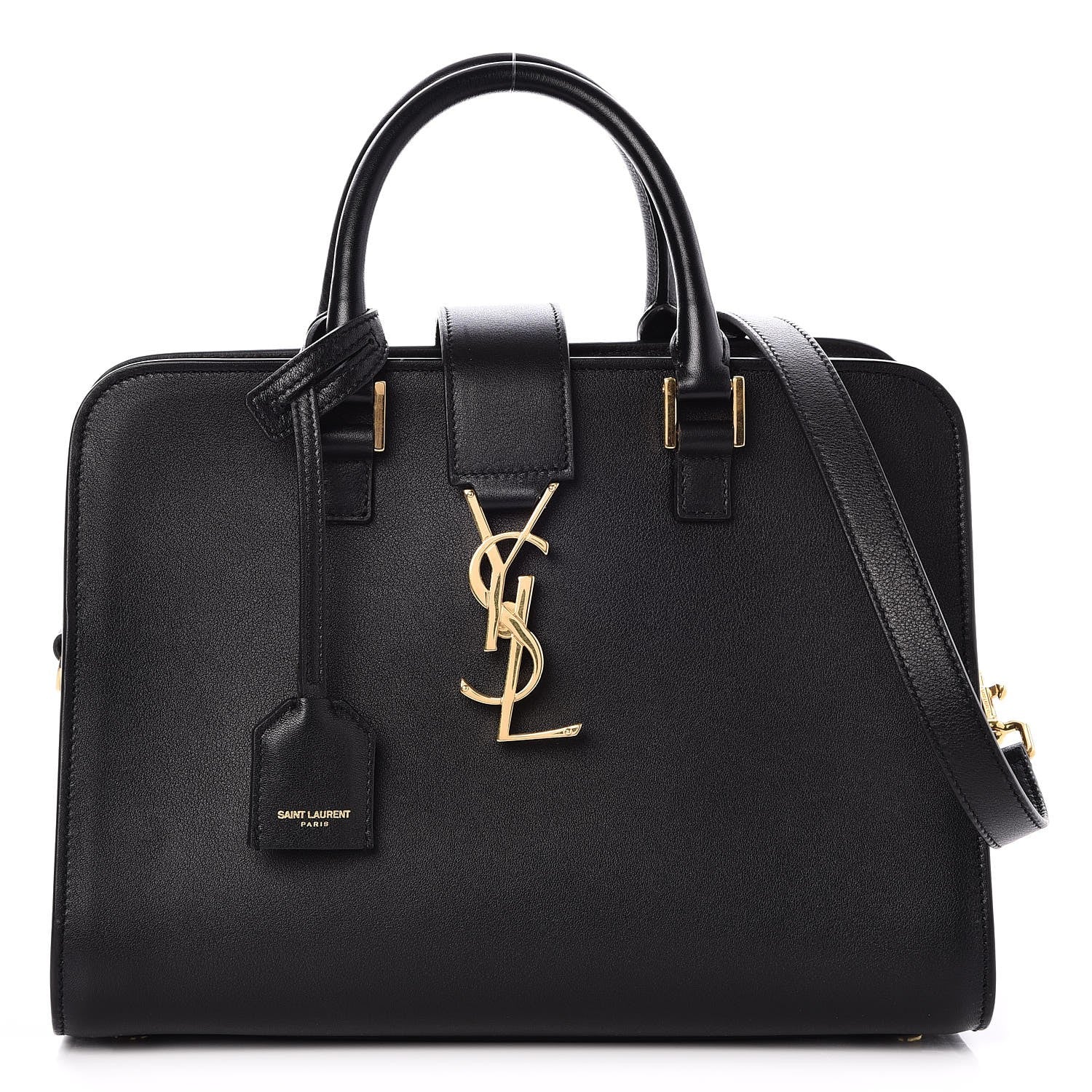 Saint Laurent Calfskin Monogram Baby Cabas Black 1 of 8