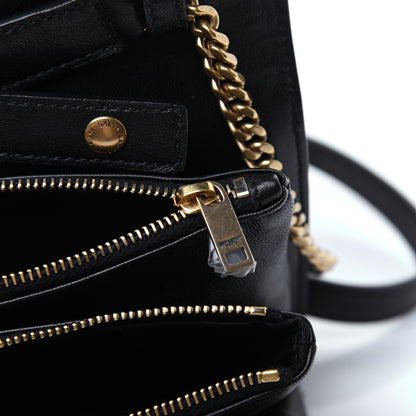 Saint Laurent Lambskin Diamond Quilted Monogram Angie Chain Bag Black 14 of 23