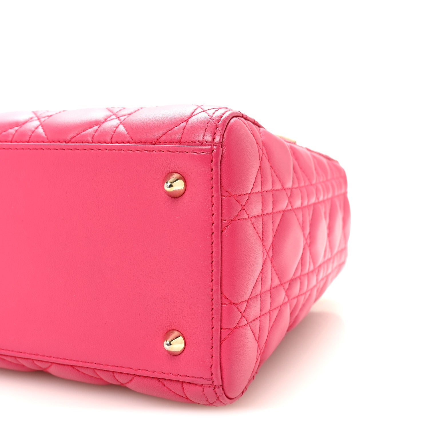 Christian Dior Lambskin Cannage Medium Lady Dior Pink 10 of 10