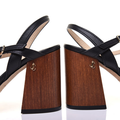 Jimmy Choo Calfskin Sandals 36 Black 12 of 12
