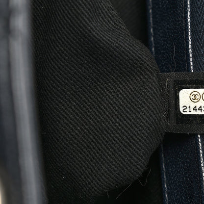 Chanel Goatskin Quilted Large City Rock Shopping Bag Navy 6 of 7