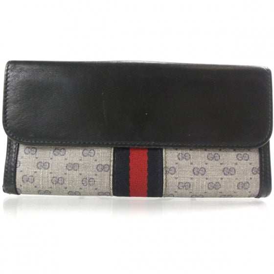 Monogram Web Wallet Navy