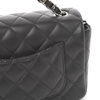 Chanel Lambskin Quilted Mini Rectangular Flap Grey 10 of 13