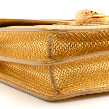 Bulgari Metallic Karung Serpenti Forever Crossbody Gold 9 of 10