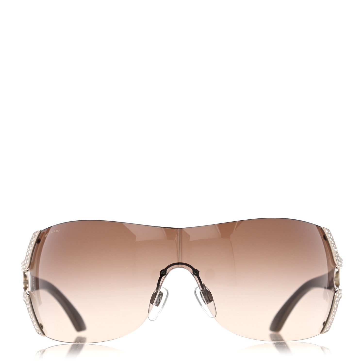 ブルガリ 8038-B サングラス ブラウン  BVLGARI 60□19 130 2N Bulgari Crystal 6038-B Sunglasses Brown 873861 – FASHIONPHILE