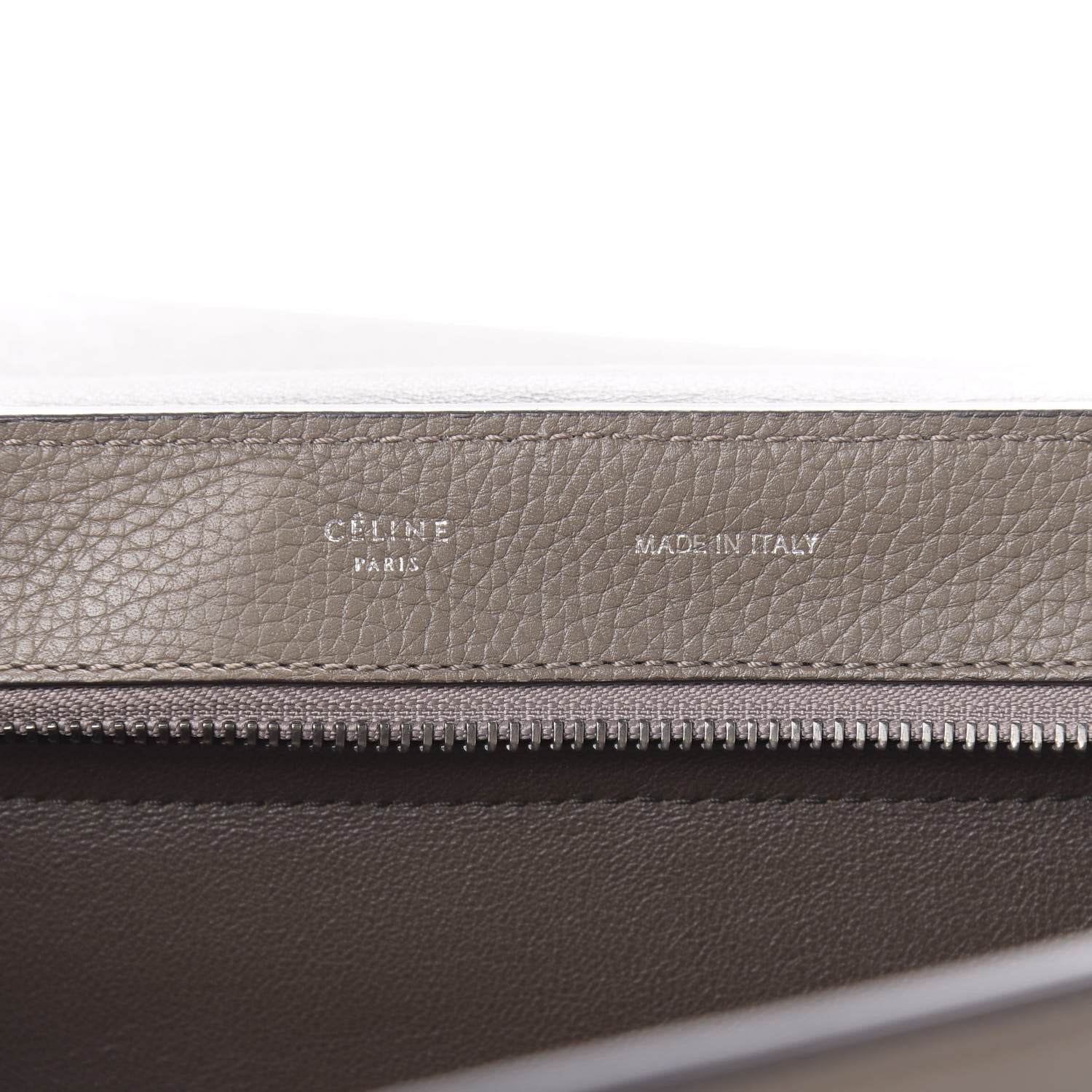 Celine Drummed Calfskin Suede Medium Trapeze Souris 5 of 8