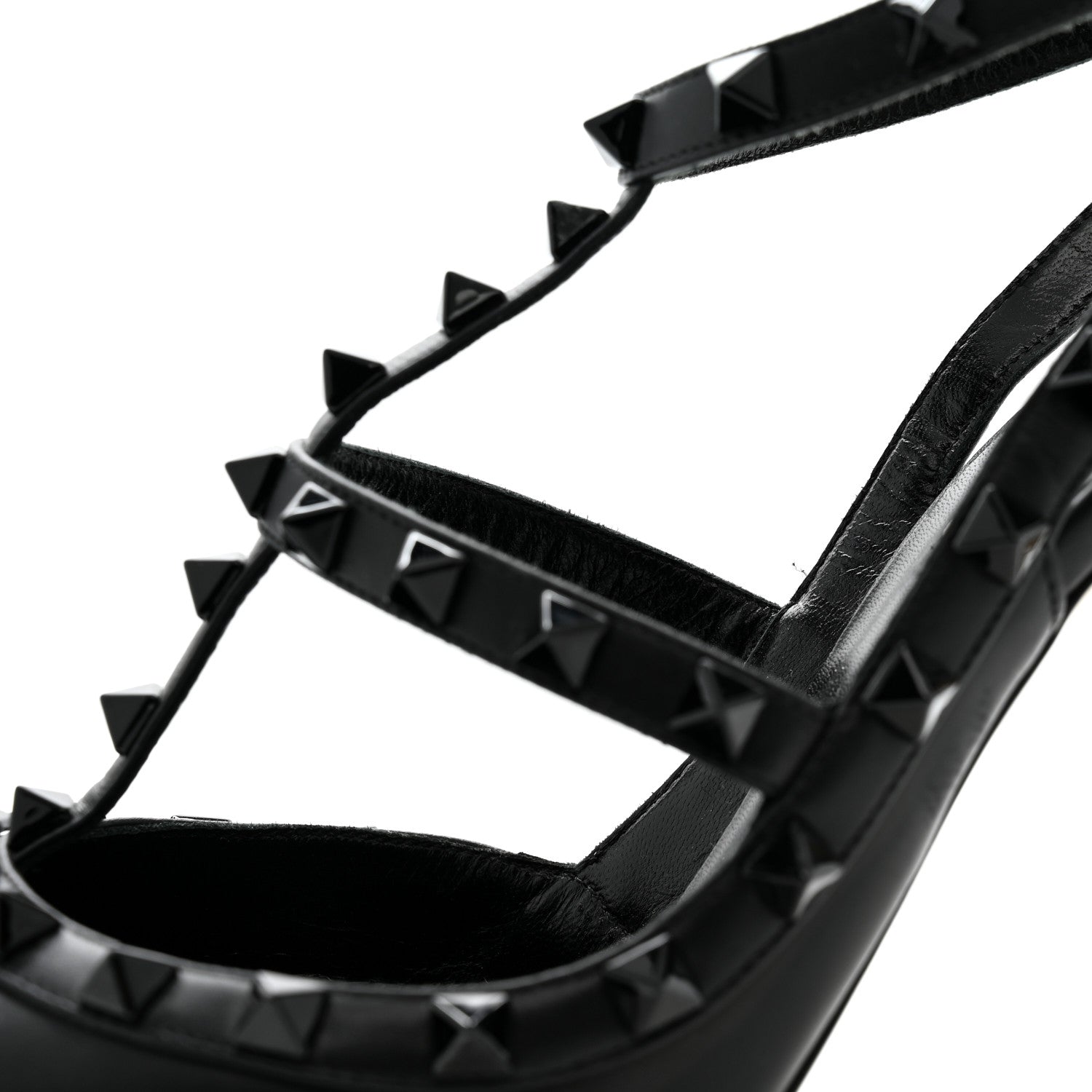 Valentino Garavani Calfskin Nappa Monochrome Rockstud Ankle Strap 100mm Pumps 40 Black 13 of 13