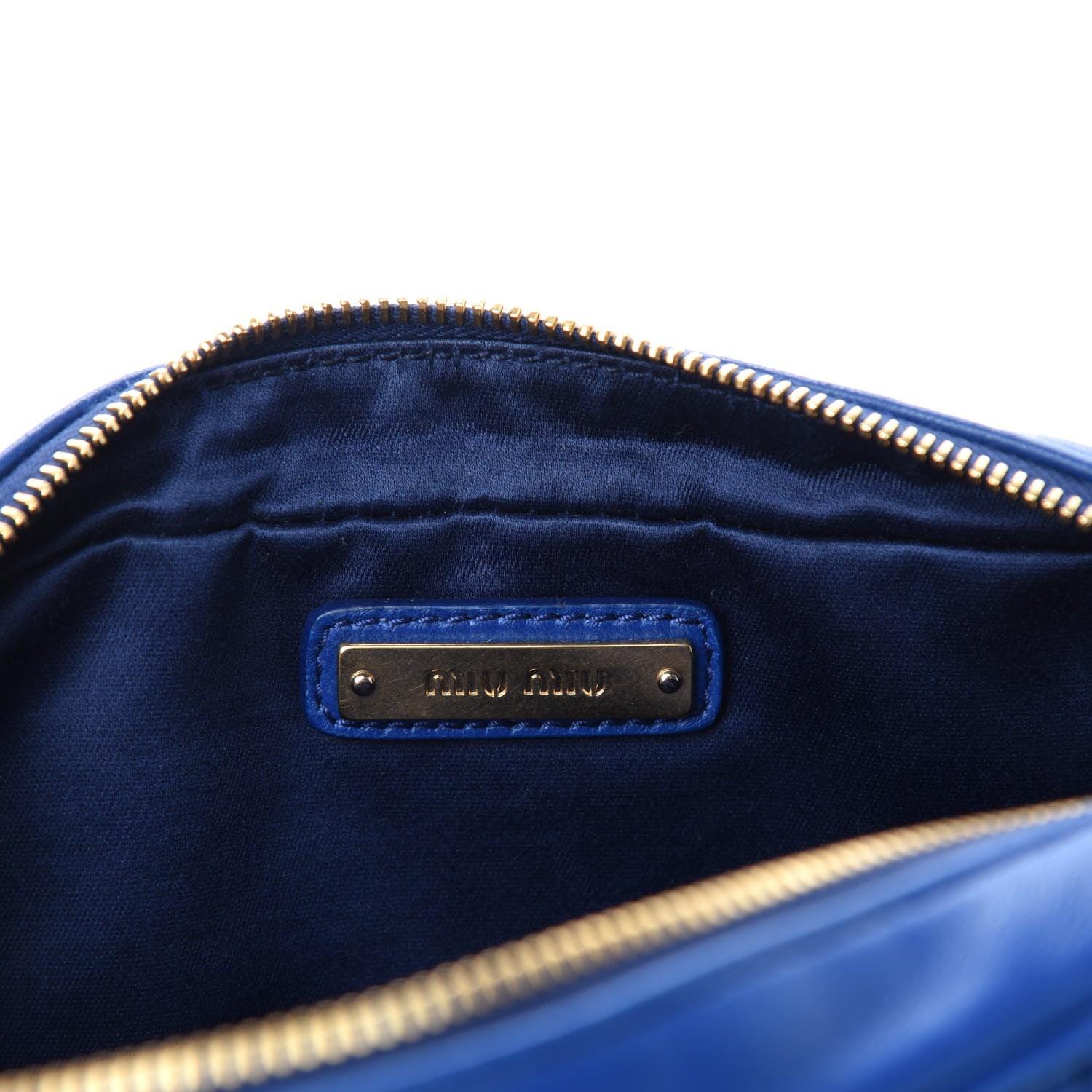 Miu Miu Nappa Matelasse Marsupio Belt Bag Azurro 9 of 10