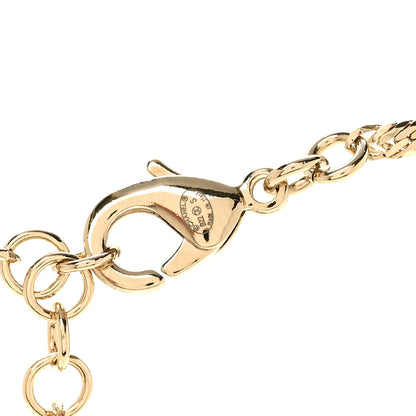 Chanel Crystal Metal Quilted CC Pendant Necklace Gold 5 of 6