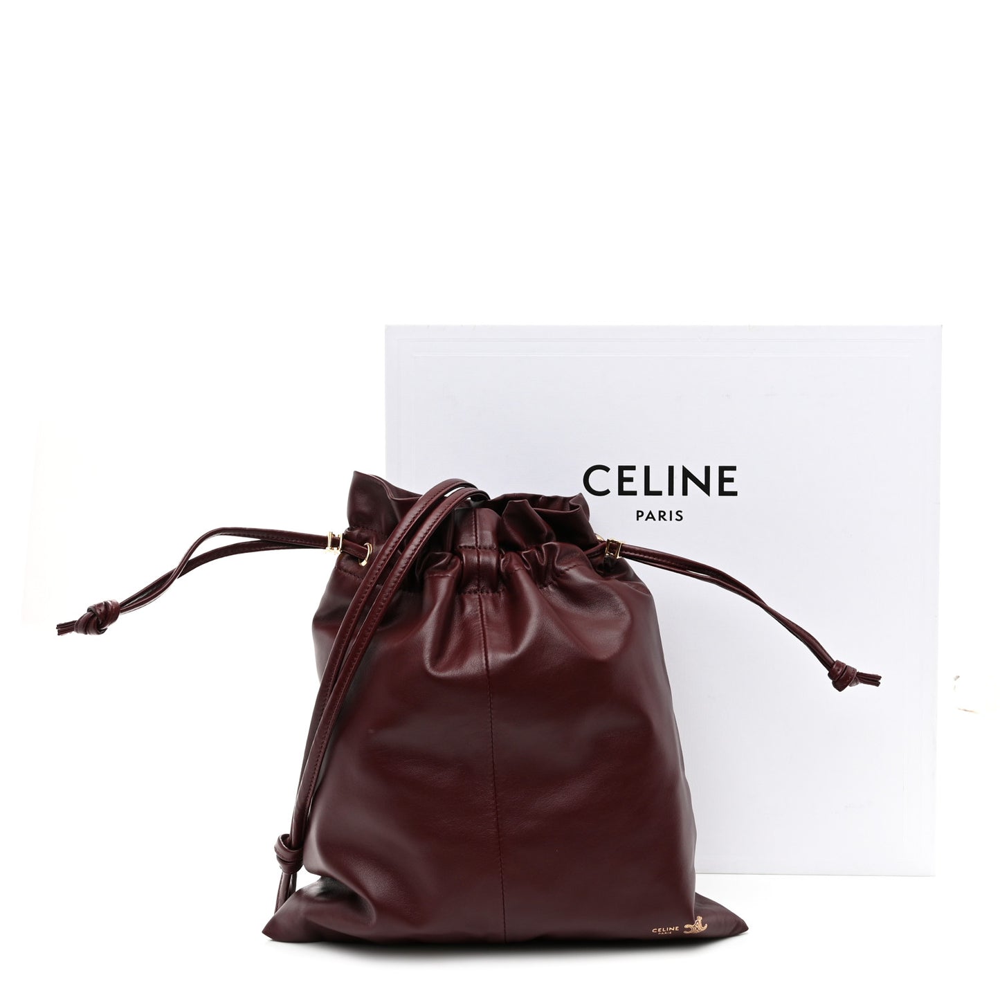 Lambskin small Crystal Pouch Crossbody Bag  Syrah