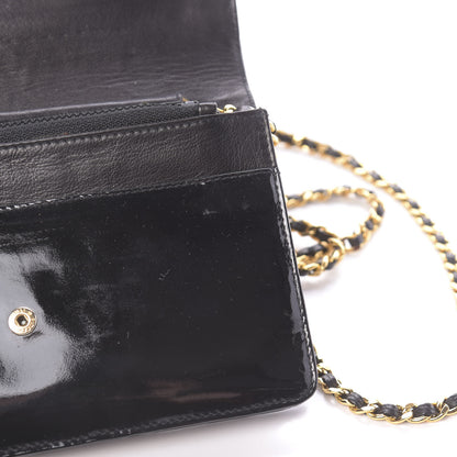 Chanel Patent Timeless CC Wallet On Chain WOC Black 13 of 14