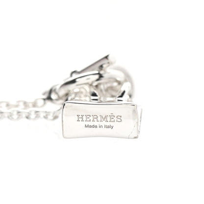 Hermes Sterling Silver Birkin Amulette Pendant Necklace 4 of 6
