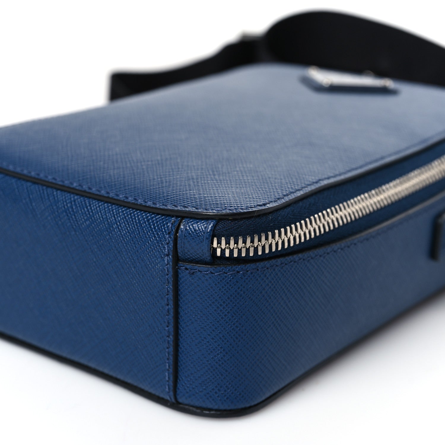 Prada Saffiano Travel Brique Crossbody Messenger Bag Bluette 8 of 8