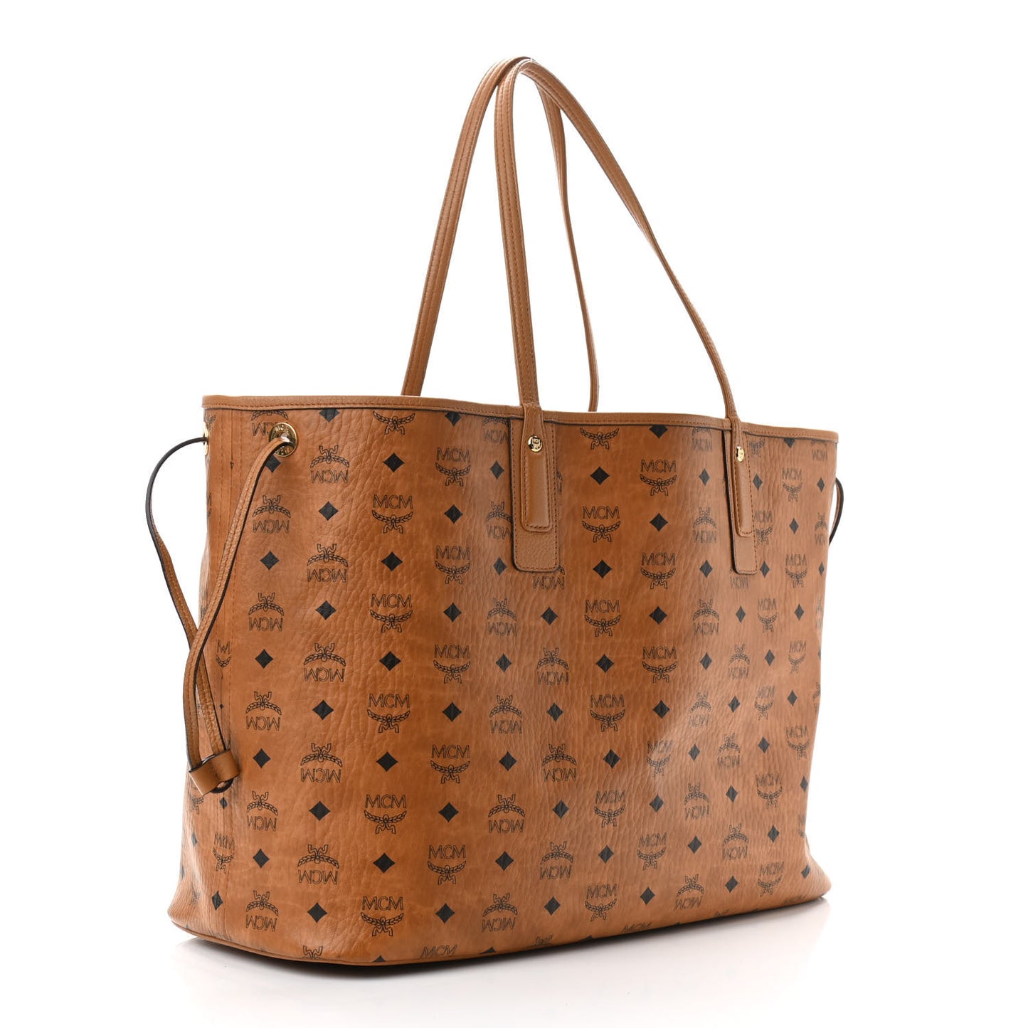 Visetos Large Liz Reversible Shopper Tote Cognac