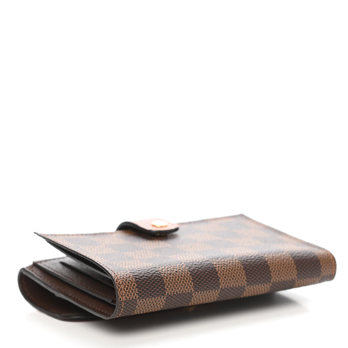 Damier Ebene Normandy Compact Wallet Rose Ballerine