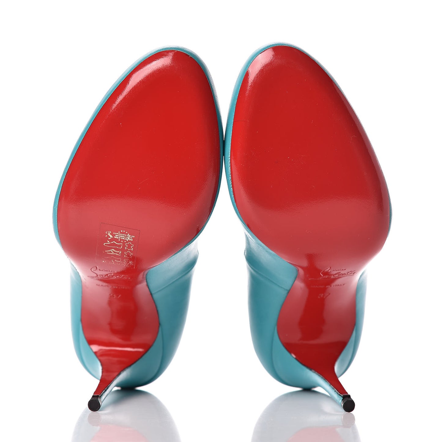 Calfskin Fifi 100 Pumps 37 Turquoise