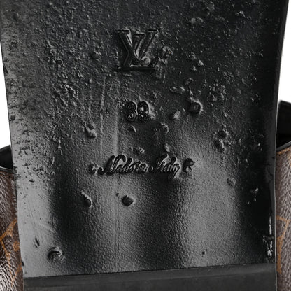 Louis Vuitton Monogram Bom Dia Mule Sandals 39 Black 7 of 11