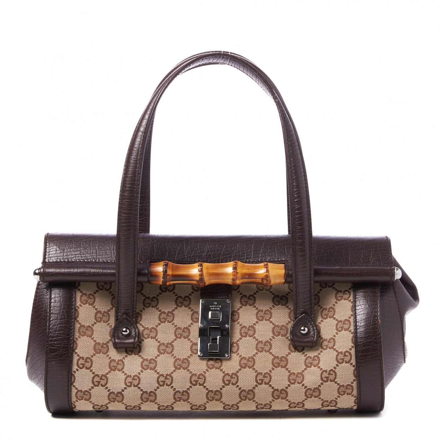 Monogram Bamboo Bullet Bag Dark Brown