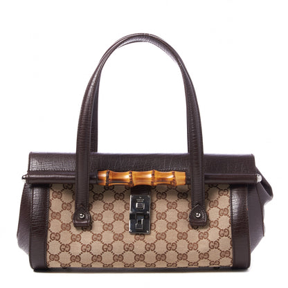 Gucci Monogram Bamboo Bullet Bag Dark Brown 1 of 9