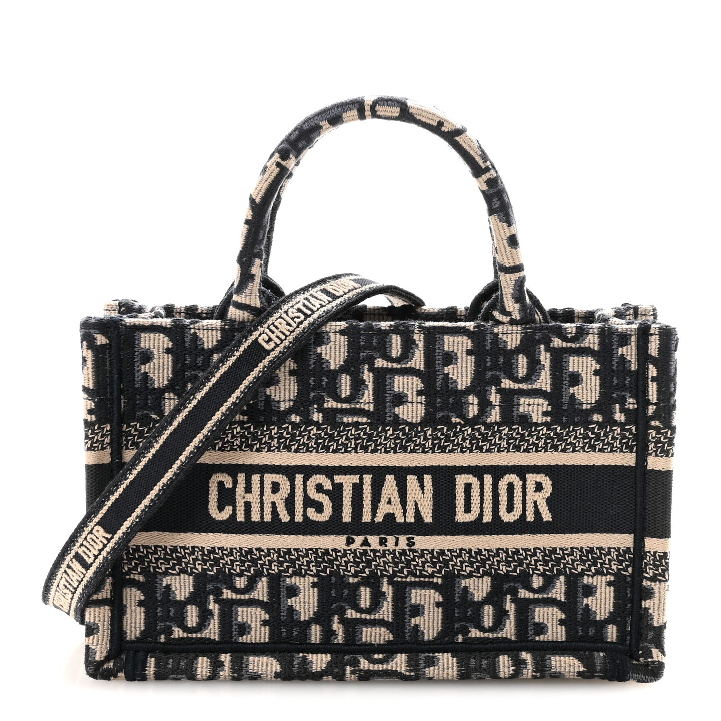 Oblique Mini Book Tote With Strap Blue Multicolor
