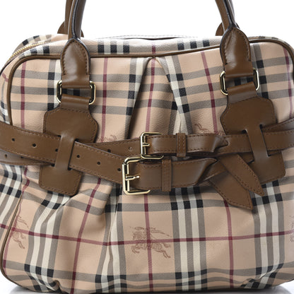 Burberry Haymarket Check Medium Bowden Bag Toffee 9 of 13