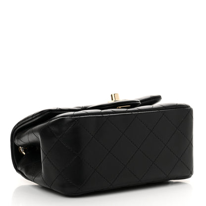 Chanel Lambskin Quilted Mini Square Flap Black 4 of 11