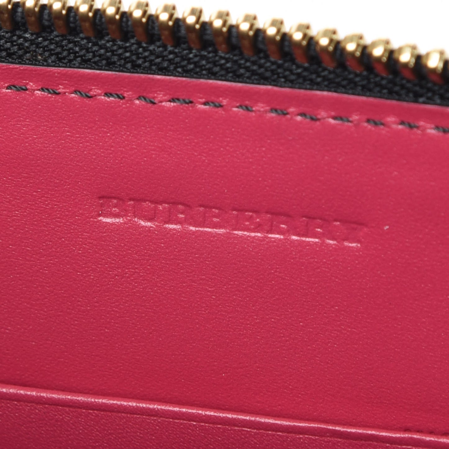 Signature Grain Calfskin Check Embossed Peyton Crossbody Clutch Bag Vibrant Fuchsia