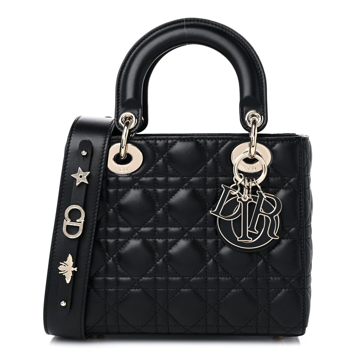 Lambskin Cannage Small My ABCDior Lady Dior Black