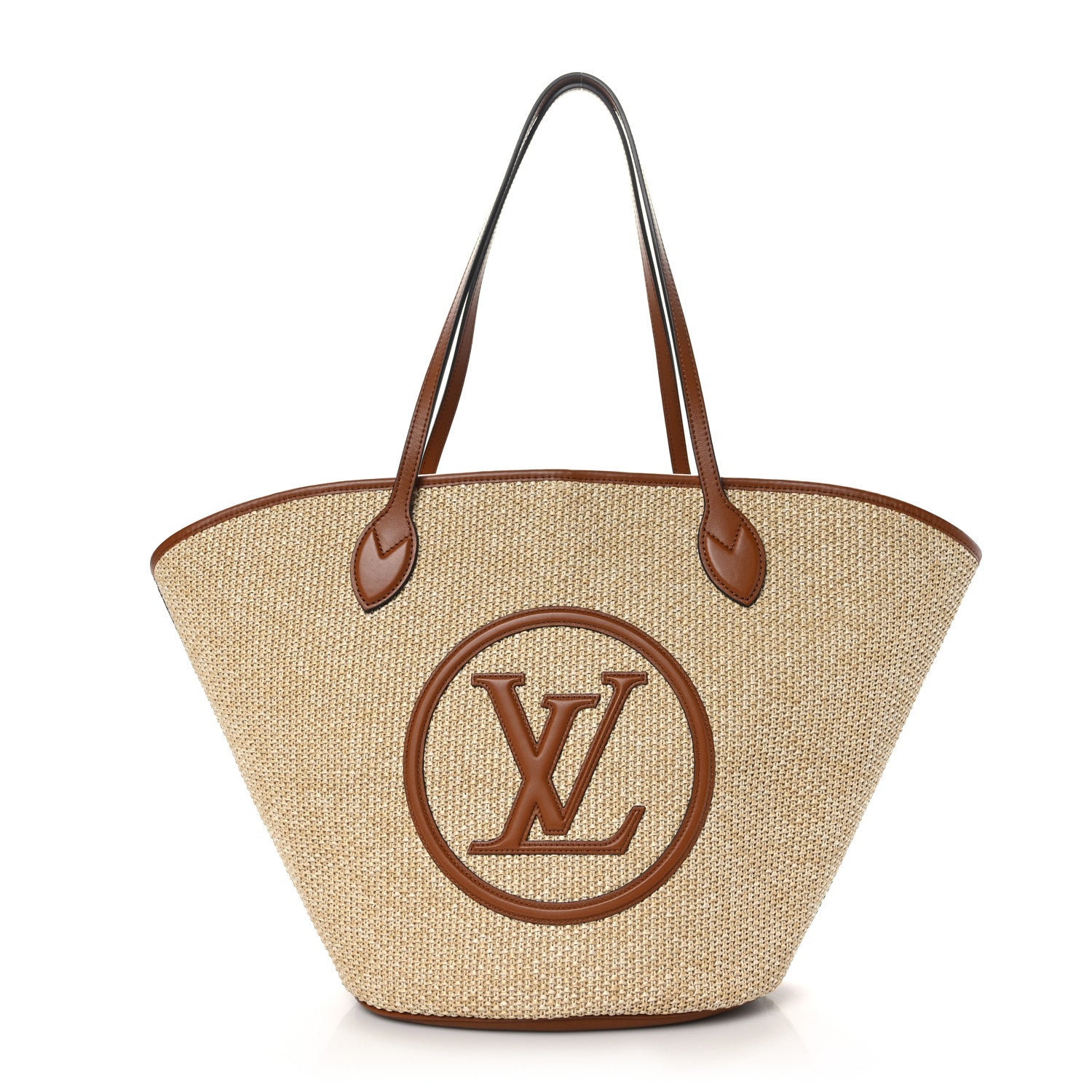 Louis Vuitton Raffia Saint Jacques Tote Caramel 3 of 9