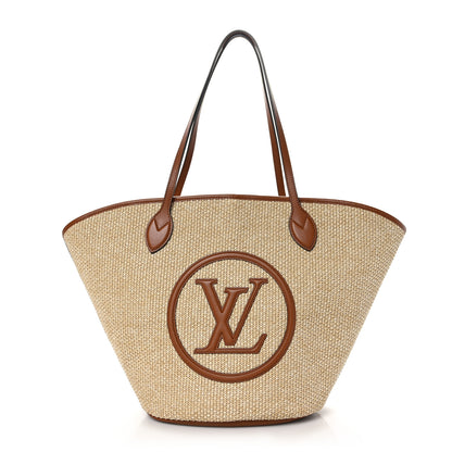 Louis Vuitton Raffia Saint Jacques Tote Caramel 3 of 9