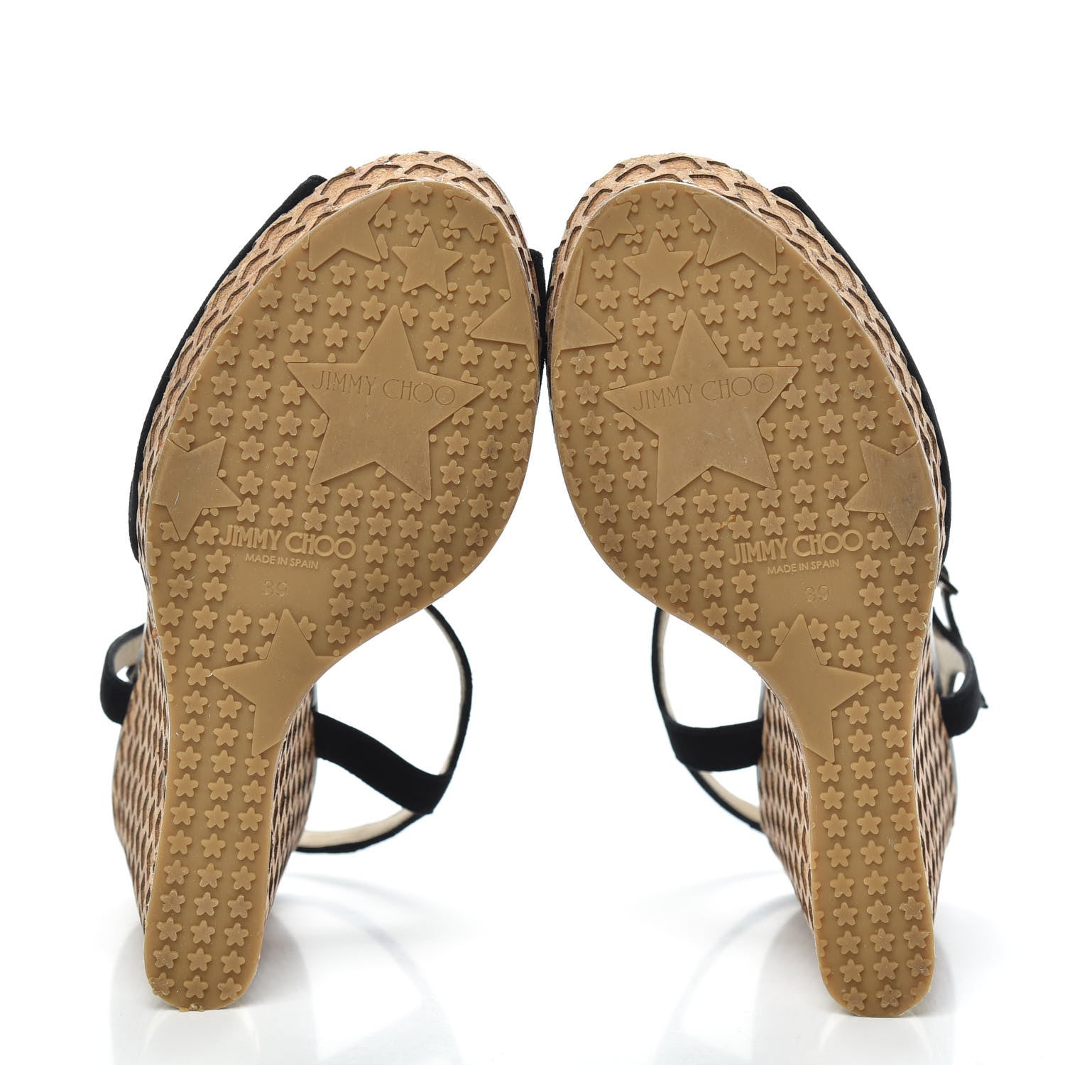 Jimmy Choo Suede Cork Perla 120 Wedges 39 Black 5 of 9
