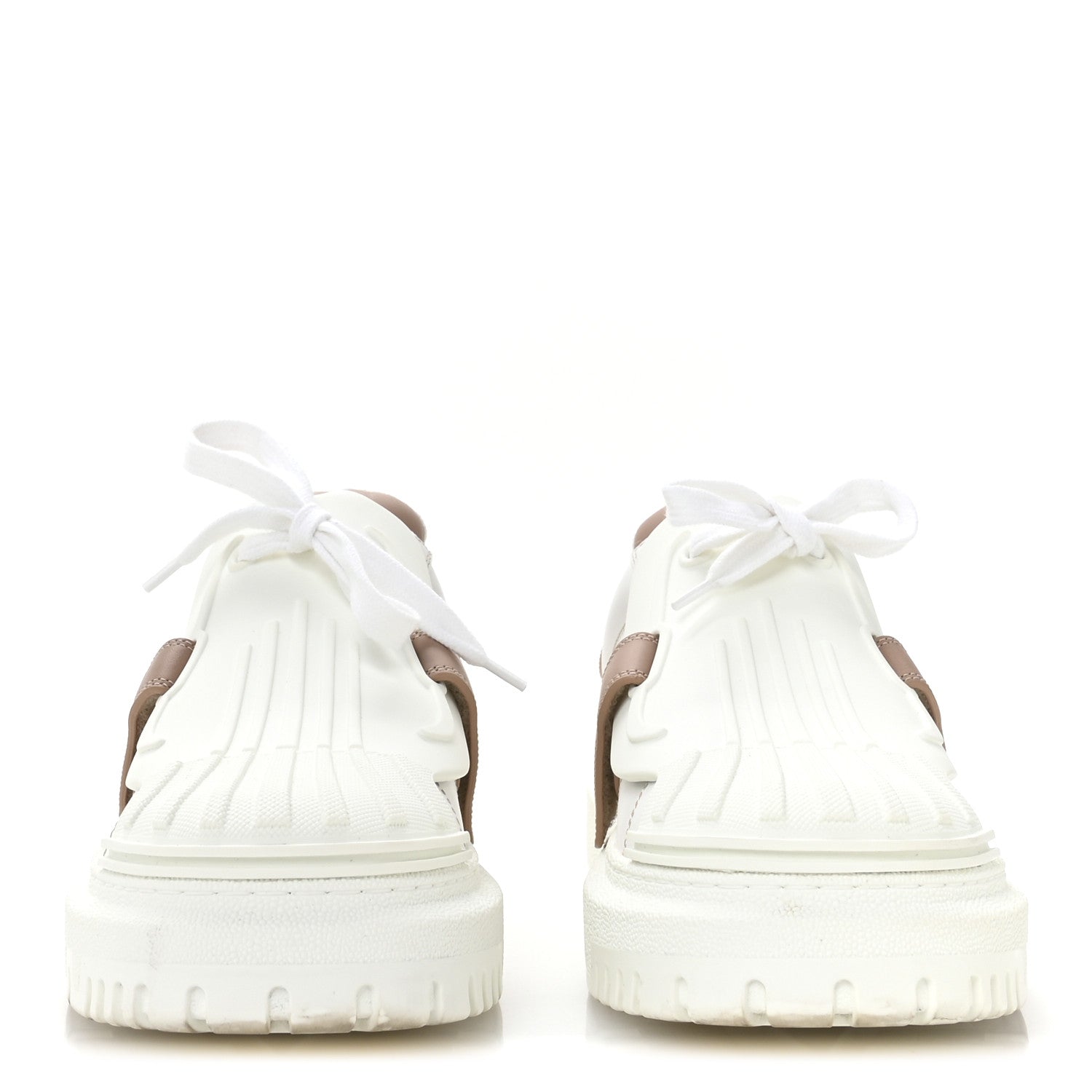 Christian Dior Calfskin Bi-Color Dior-ID Platform Sneakers 40.5 White Nude 3 of 8