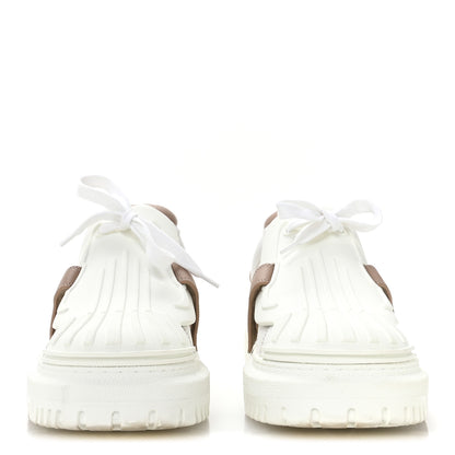 Christian Dior Calfskin Bi-Color Dior-ID Platform Sneakers 40.5 White Nude 3 of 8