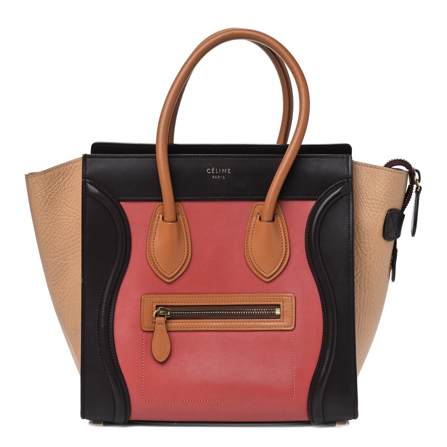 Celine Smooth Calfskin Bullhide Micro Tri-Color Luggage Terracotta 1 of 8