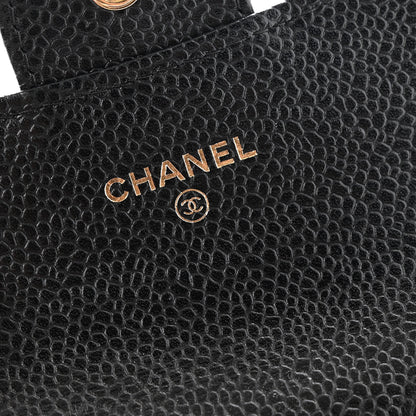 Chanel Caviar Quilted Flap Card Holder Black 5 of 9