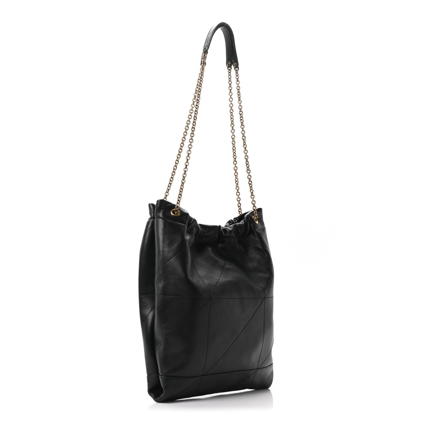 Lambskin Matelasse Monogram Medium Jamie 4.3 Pochon Black