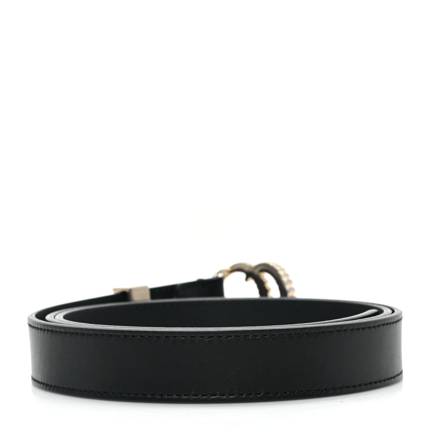 Gucci Moon Calfskin Torchon Double G 25mm Belt 100 40 Black 2 of 5
