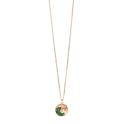 Van Cleef & Arpels 18K Rose Gold Aventurine Zodiac Taurus Pendant Long Necklace 1 of 5