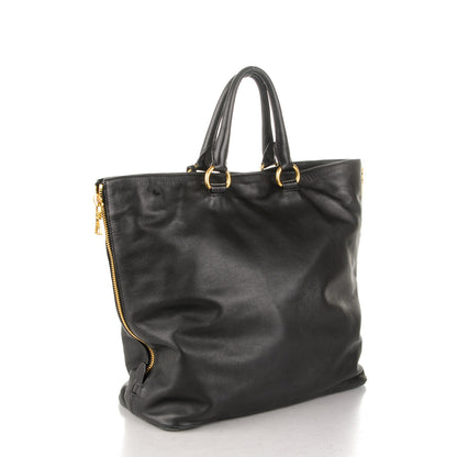 Prada Soft Calf Shopping Tote Nero Black 3 of 8