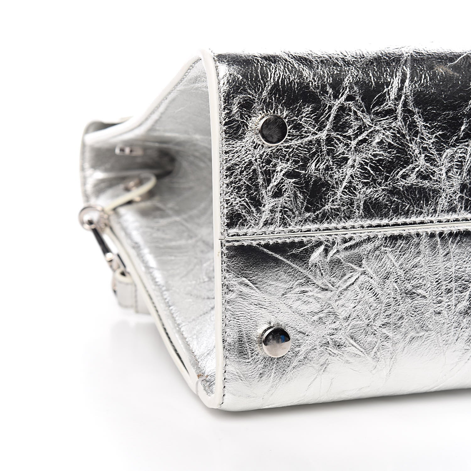 Christian Dior Metallic Calfskin Medium Diorever Flap Silver 9 of 10
