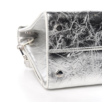 Christian Dior Metallic Calfskin Medium Diorever Flap Silver 9 of 10