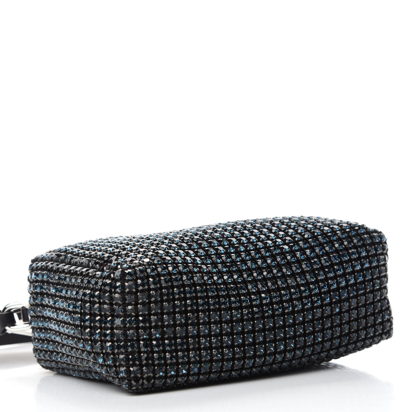 Mesh Crystal Rhinestone Mini Heiress Pouch Navy