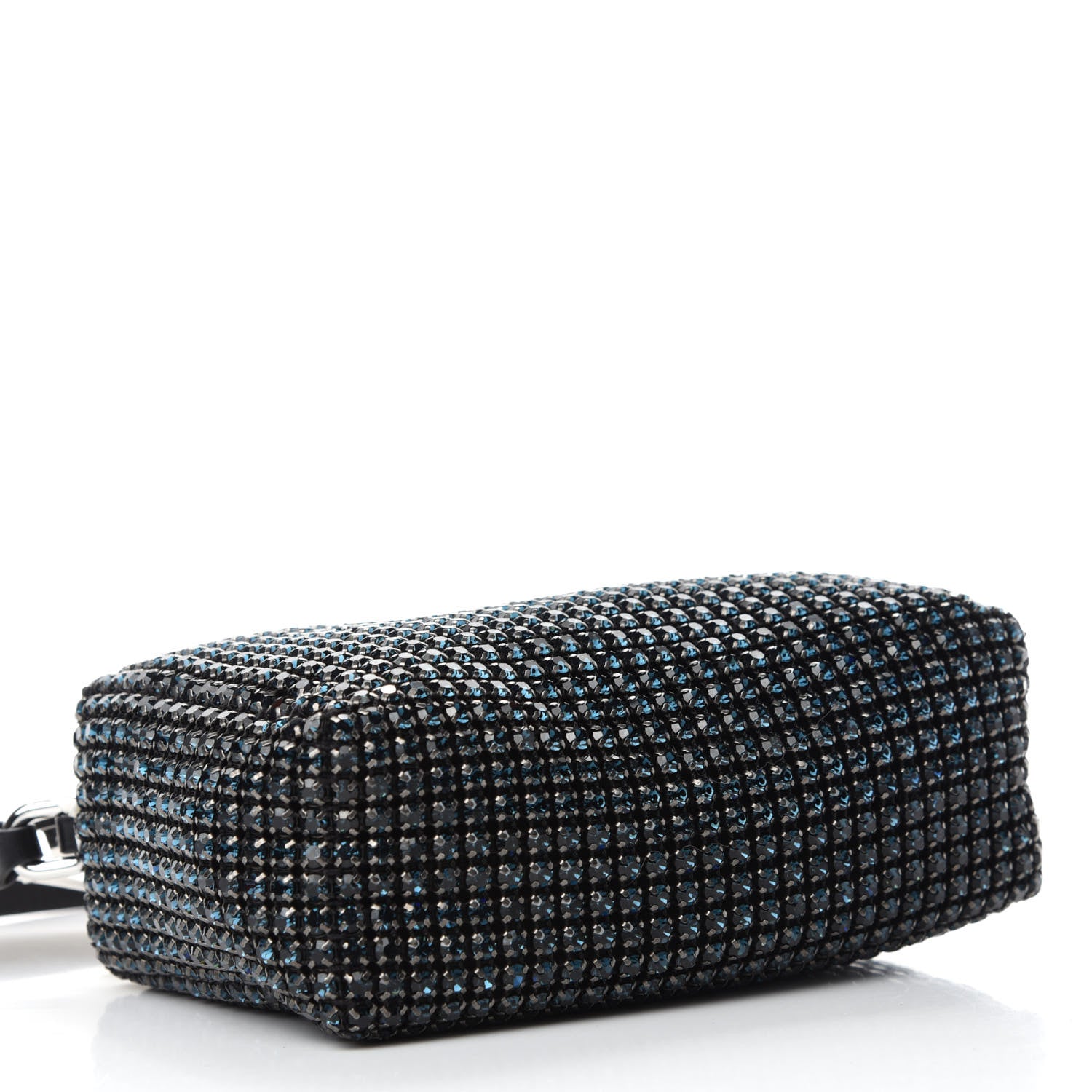 Alexander Wang Mesh Crystal Rhinestone Mini Heiress Pouch Navy 4 of 10