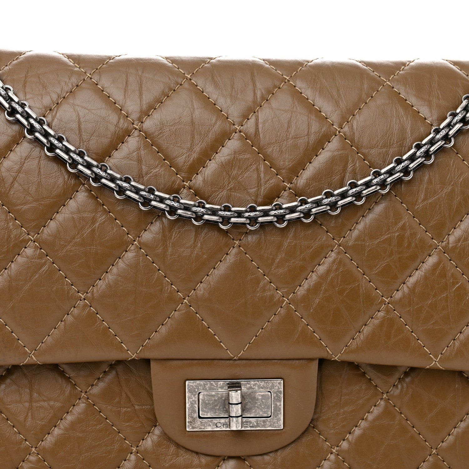 Chanel Aged Calfskin Quilted 2.55 Reissue 227 Flap Brown 8 of 10