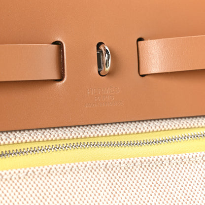 Hermes Toile H Berline Vache Hunter Herbag Zip 31 PM Lime 7 of 11