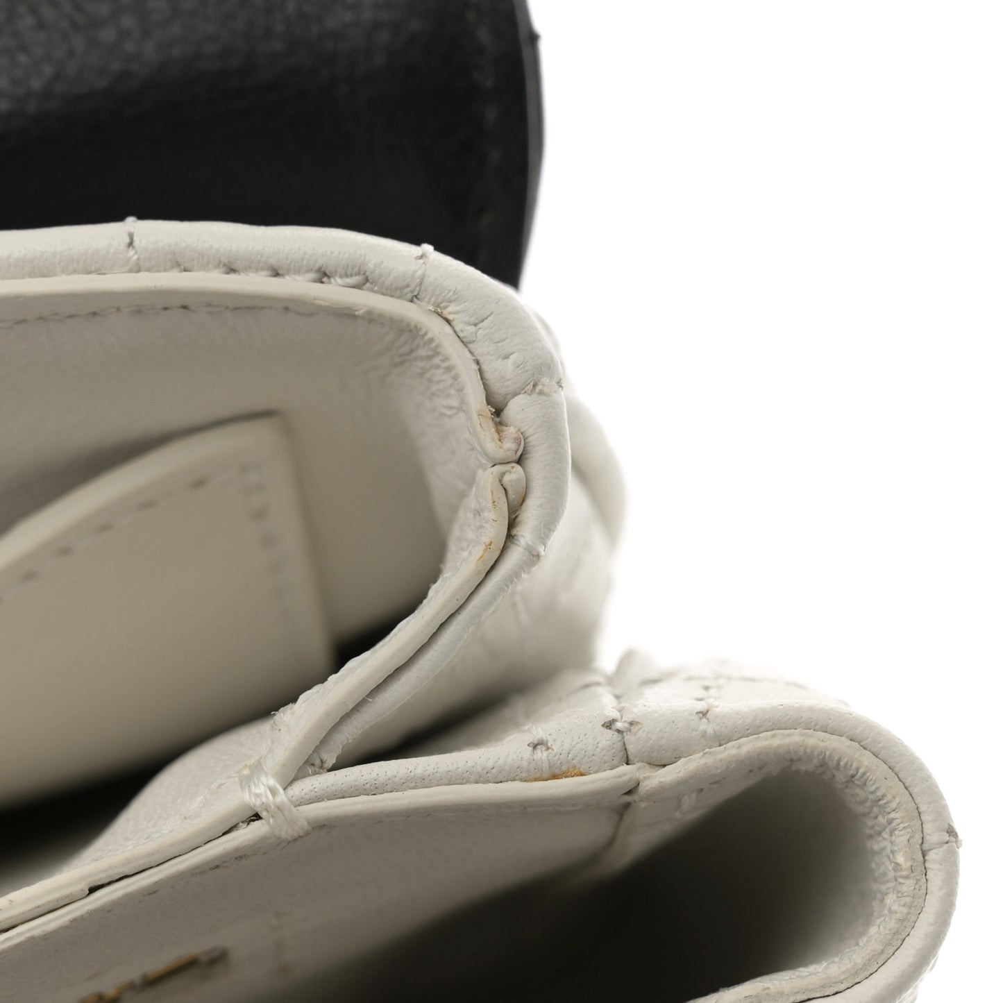 Calfskin Quilted Medium C Bag Black White