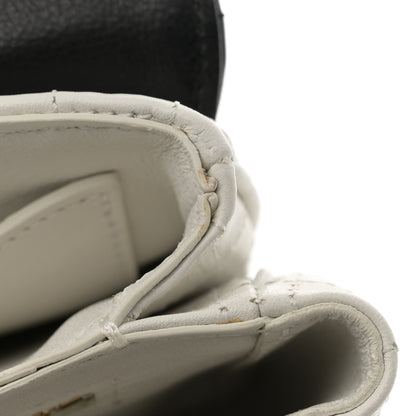 Celine Calfskin Quilted Medium C Bag Black White 14 of 15