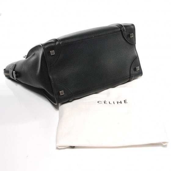 Celine Drummed Mini Luggage Black 4 of 8