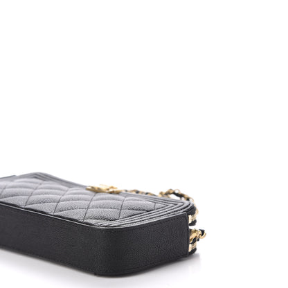 Chanel Caviar Quilted Small Boy Clutch With Chain Black 7 of 12