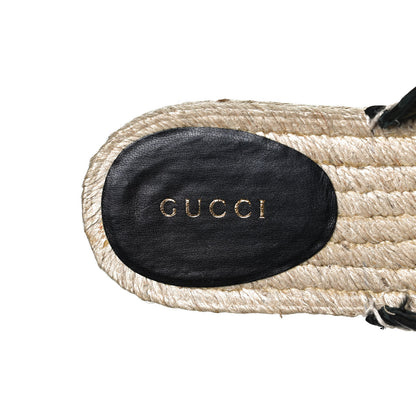 Gucci Nappa Matelasse GG Marmont Espadrille Slippers 36.5 Black 10 of 12